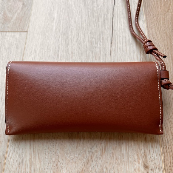 Brand New Authentic 2024 Celine Brown Leather Logo Wristlet Sunglass Case - Picture 3 of 7